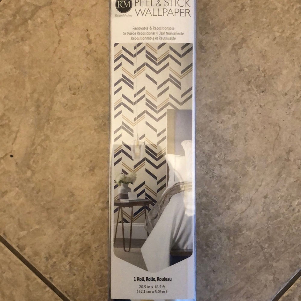 Chevron Peel and Stick Wallpaper